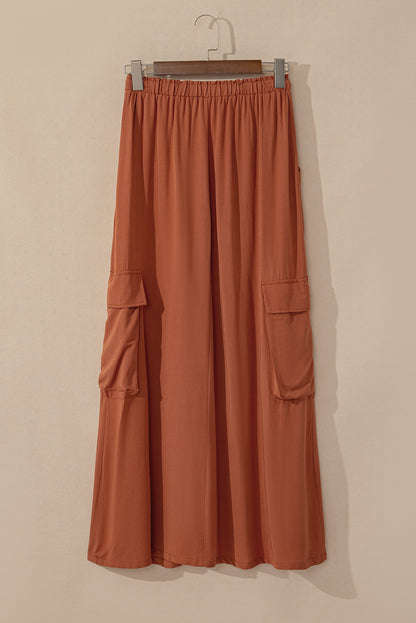 Chestnut Drawstring  Skirt