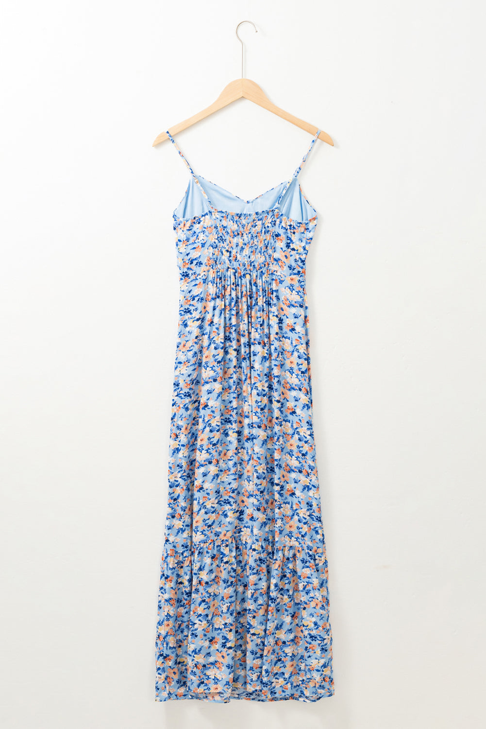 Sky Blue Floral Maxi Dress