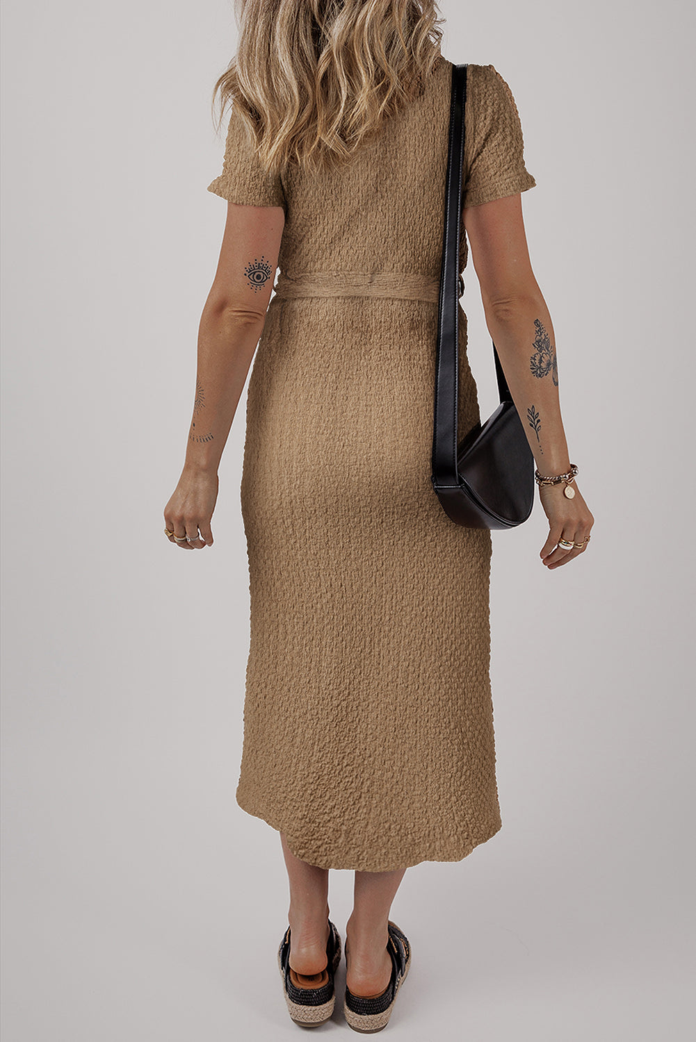 Textured midi Dress