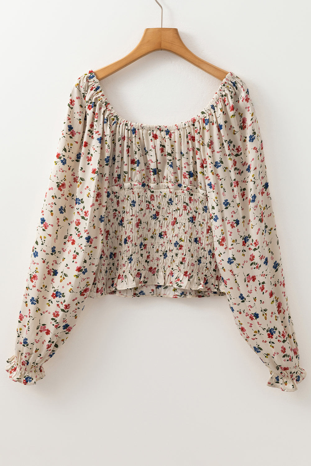 Beige Floral Blouse