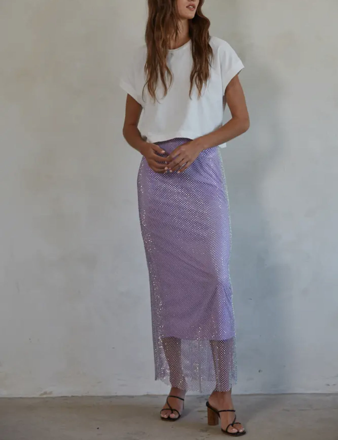 Lilac Mesh skirt